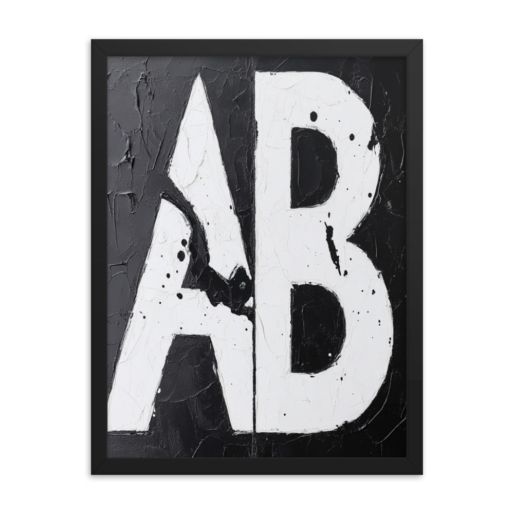 A/B Testing Framed Poster