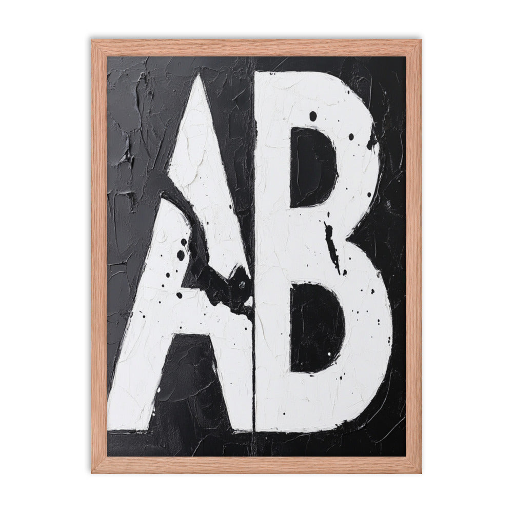 A/B Testing Framed Poster